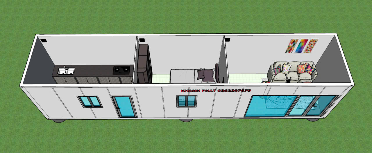 mẫu nhà container 40 feet